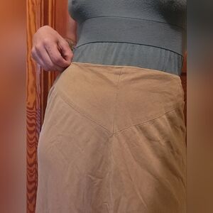 Vintage western Requiremenents folk linen blend a-line midi skirt